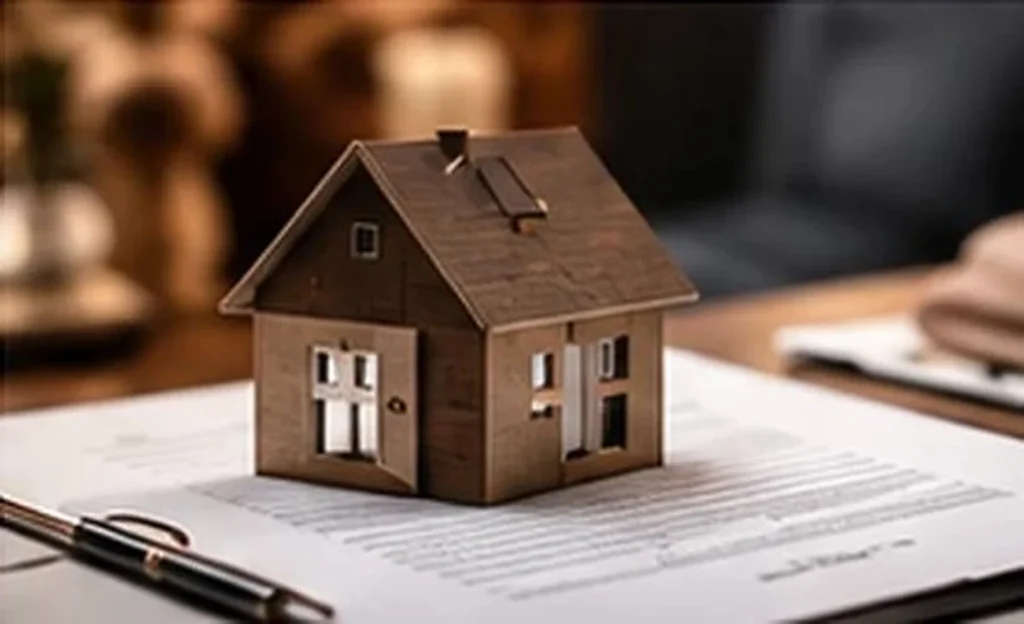Model home on property settlement documents